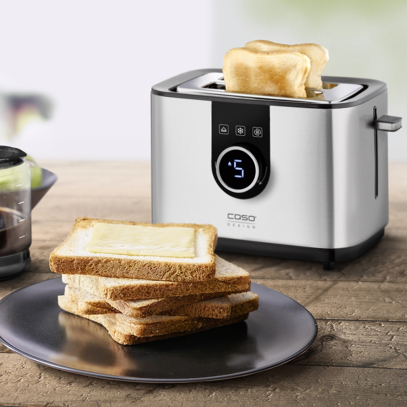 Caso Selection Toaster With Digital Screen 2 Slices