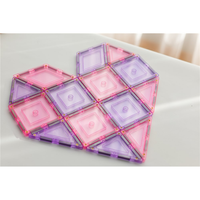TileTek Pastel Builders Magnetic Tile Set, 112 Pieces, Ages 3+