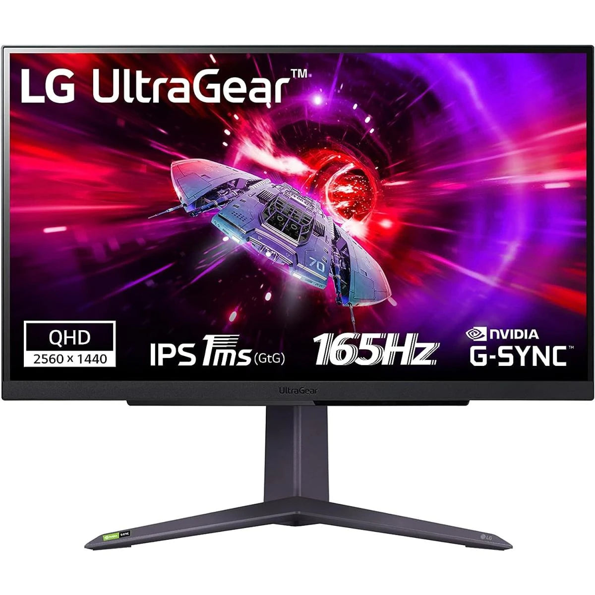 LG 27GR75Q-B 27” UltraGear™ QHD Gaming Monitor with 165Hz Refresh Rate