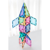 TileTek Pastel Builders Magnetic Tile Set, 112 Pieces, Ages 3+