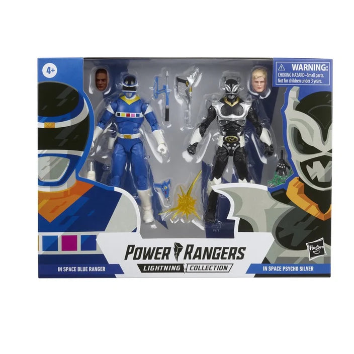 Hasbro Power Rangers Lightning Collection In Space Blue Vs. Silver Psycho