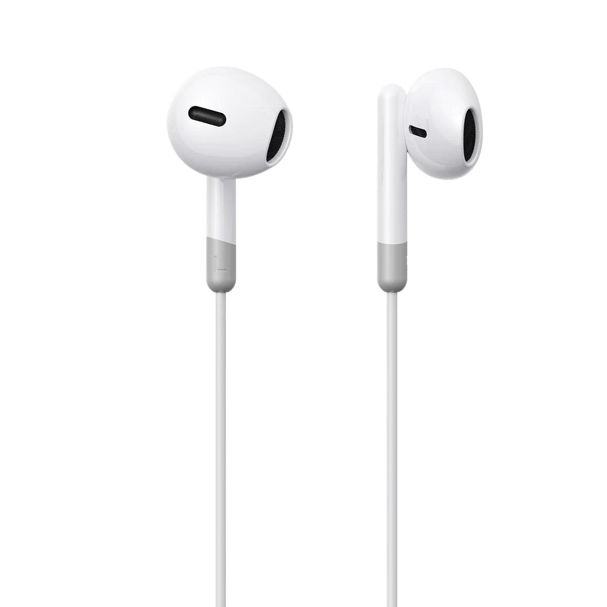 Joyroom Wired Half In Ear Earphones Crisp Sound & Comfort - White