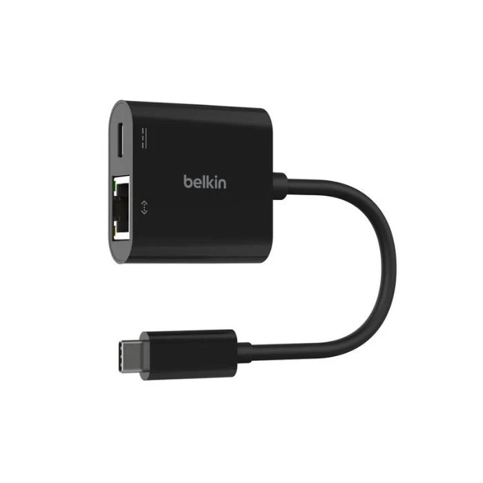 Belkin USB-C to Ethernet + Charge Adapter 100W - Gigabit Ethernet & Power Delivery