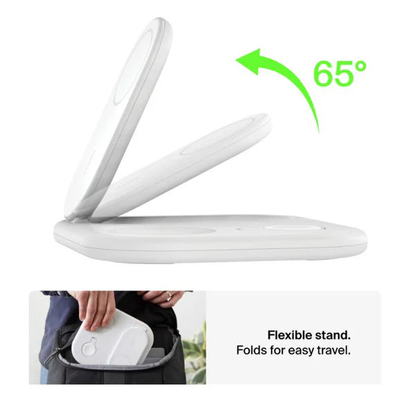 Belkin 3-in-1 Magnetic Foldable Wireless Charger with Qi2 15W WIZ029vfWH