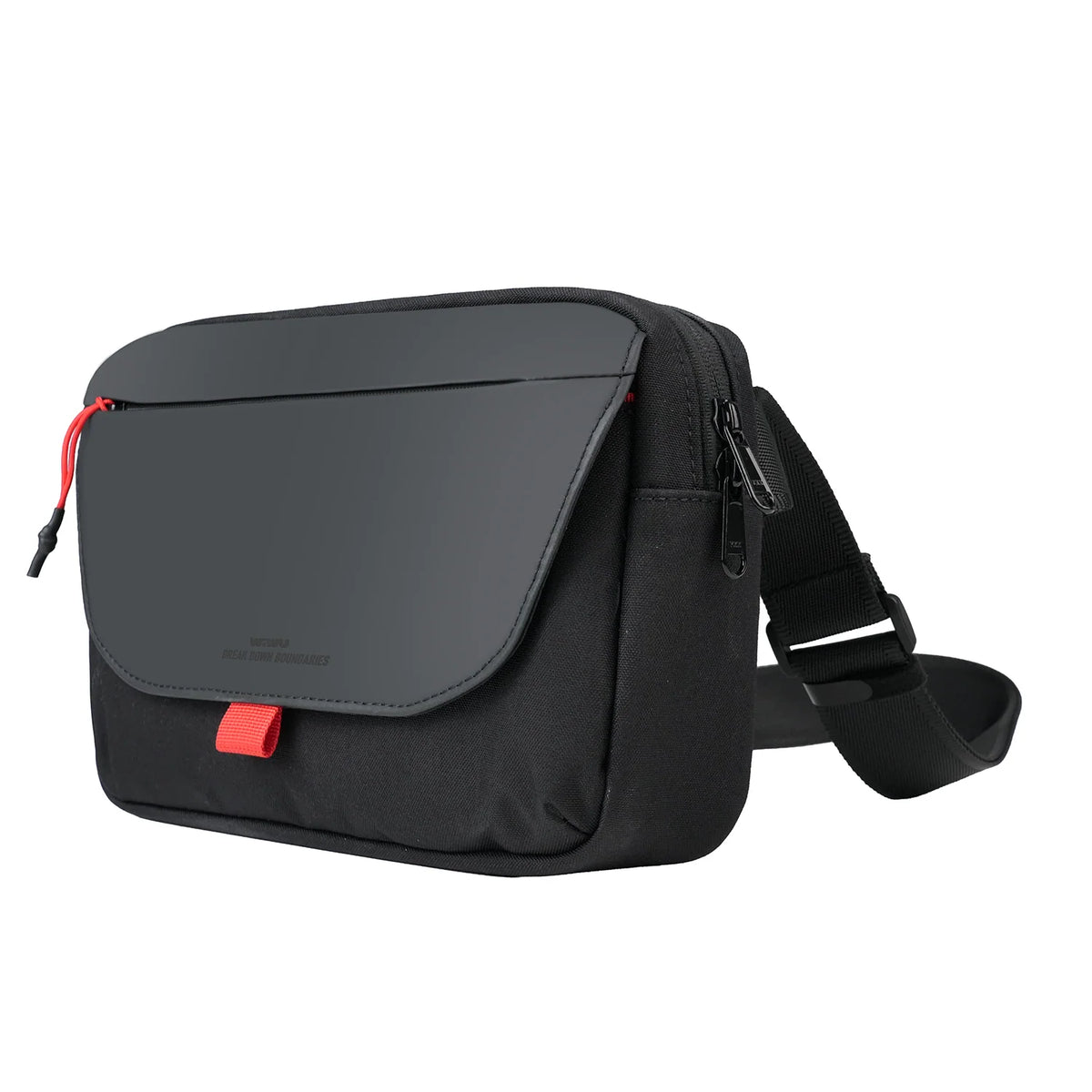 WIWU Warriors Crossbody Bag, CORDURA 500D Nylon Shoulder Bag with Retractable Data Cable
