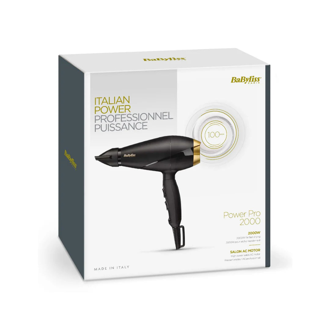 Babyliss Power Pro 2000 Hair Dryer, 2000 Watt, AC - 6704