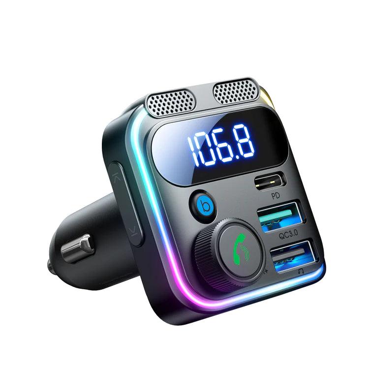 Joyroom 48W Dual-Mic Car FM Transmitter - Black