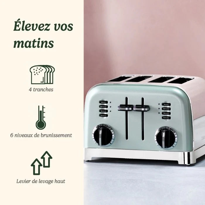 CUISINART 4 Slice Toaster 1800W CPT180GE | Stainless Steel Toaster