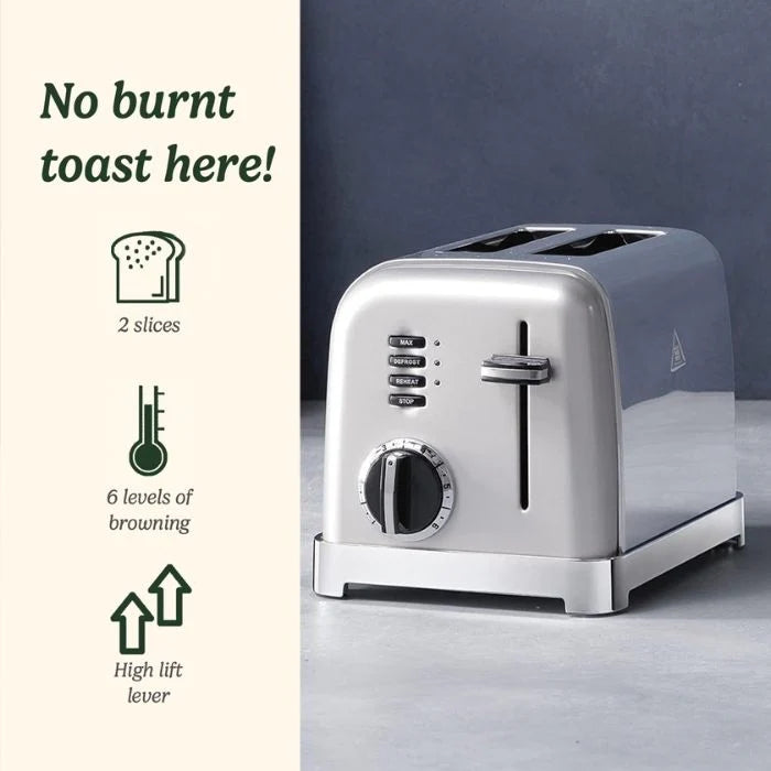 CUISINART 2 Slice Toaster 900W CPT160SU | Pearl Silver Toaster