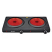 Conti HPC 22401 BK Double Ceramic Hot Plate 2400W with Adjustable Thermostat and Safety Auto Shut-Off