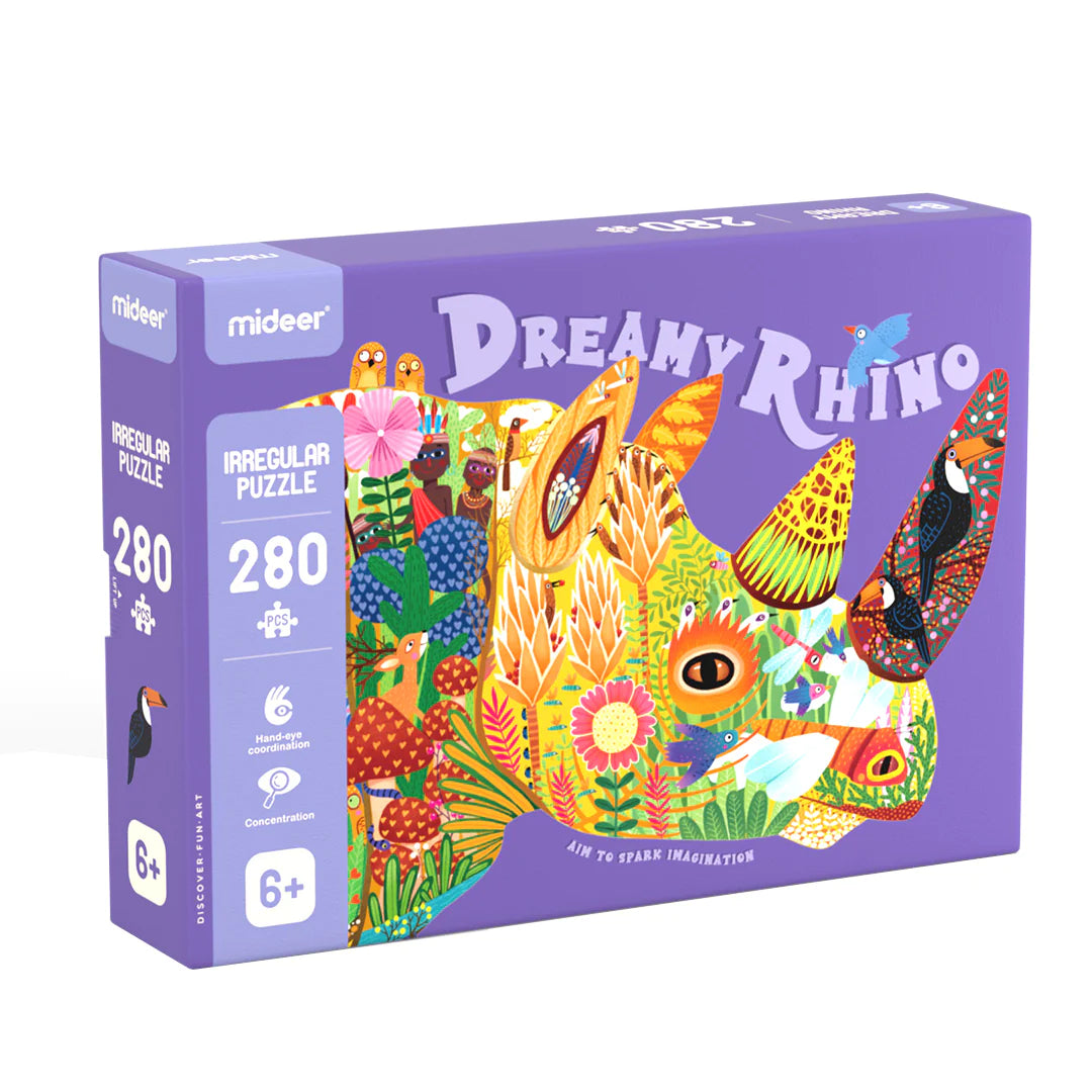 Mideer Large Animal-shaped Puzzle Dream Rhinoceros