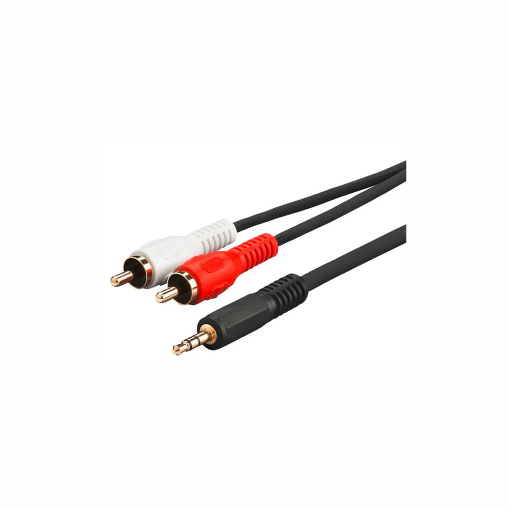 MicroConnect 3.5mm to 2x RCA Stereo Audio Cable 5 Meter - MCTCBLAUDLC2G