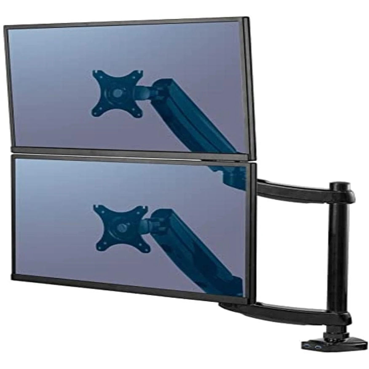 Fellowes Platinum Series Dual Stacking Adjustable Monitor Arm - Black