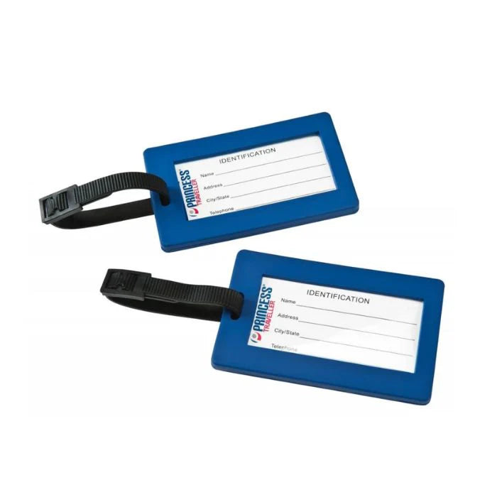 Princess Traveler Suitcase Label Blue - 2 Pack Luggage Tags