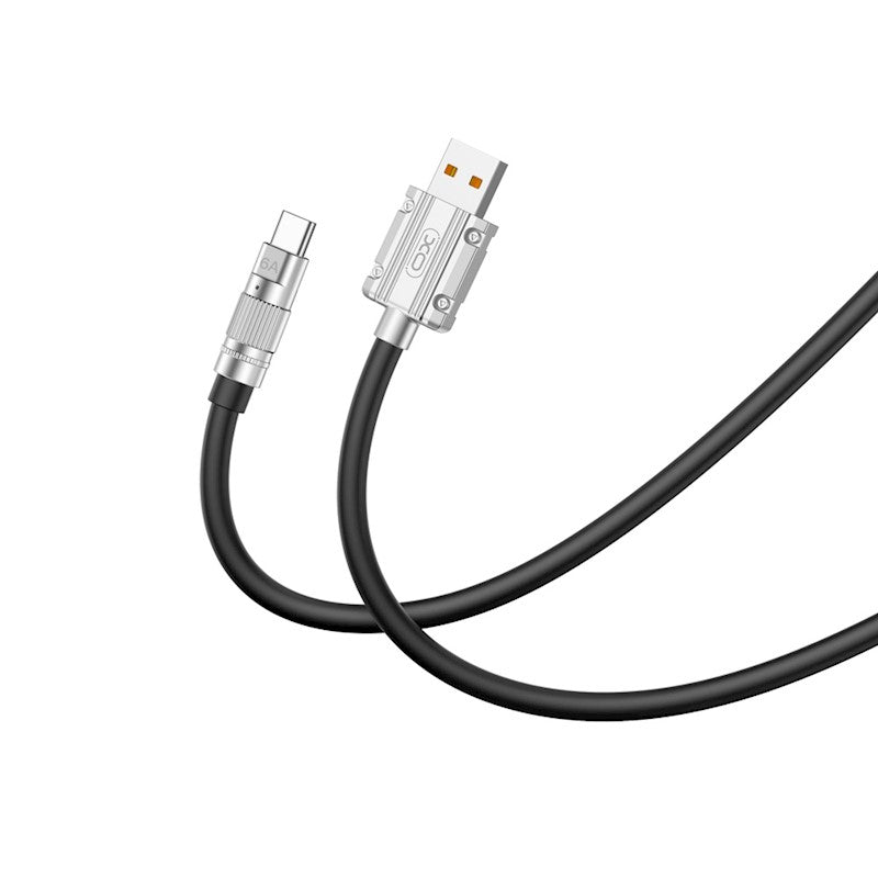 كابل XO NB227 USB-C شحن سريع 6A – 1.2 متر أسود