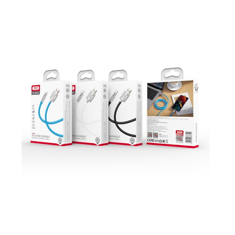 كابل XO NB227 USB-C شحن سريع 6A – 1.2 متر أسود