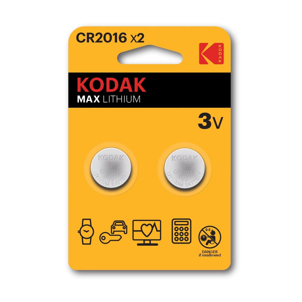 Kodak Lithium Button Cell Batteries 2016 Pack Of 2