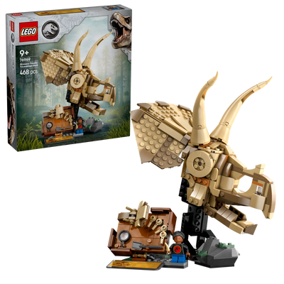 LEGO Jurassic World Dinosaur Fossils: Triceratops Skull – 468 Pieces | Set 76969