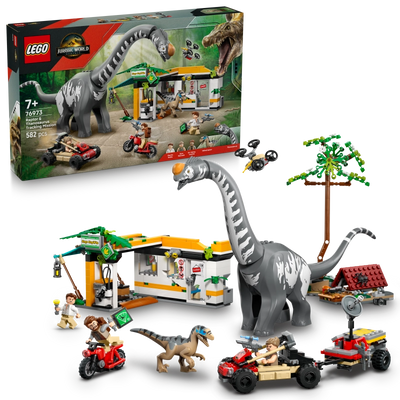 LEGO Jurassic World Raptor & Titanosaur Tracking Mission – 582 Pieces | Set 76973