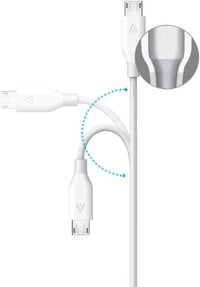 Anker PowerLine Micro USB (6ft) White Offline Packaging V3