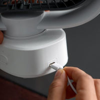 Geepas 8" Rechargeable Oscillating Table Fan with 2-in-1 LED Light, GF21122
