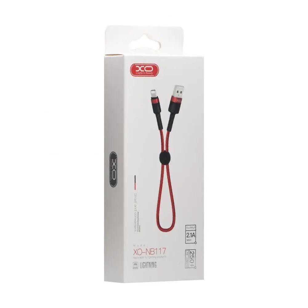 XO NB117 2.1A Convenient usb cable with clip 0.25M