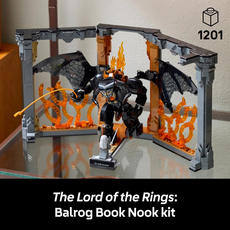 LEGO Icons The Lord of the Rings: Balrog Book Nook – 1201 Pieces | Set 10367