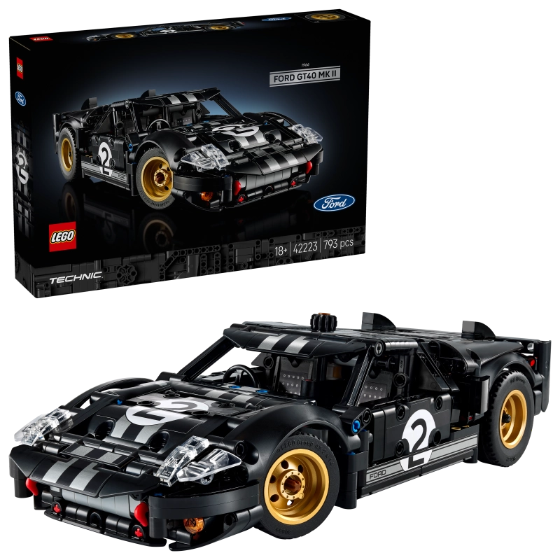 LEGO Technic 1966 Ford GT40 MK2 Race Car – 793 Pieces | Set 42223