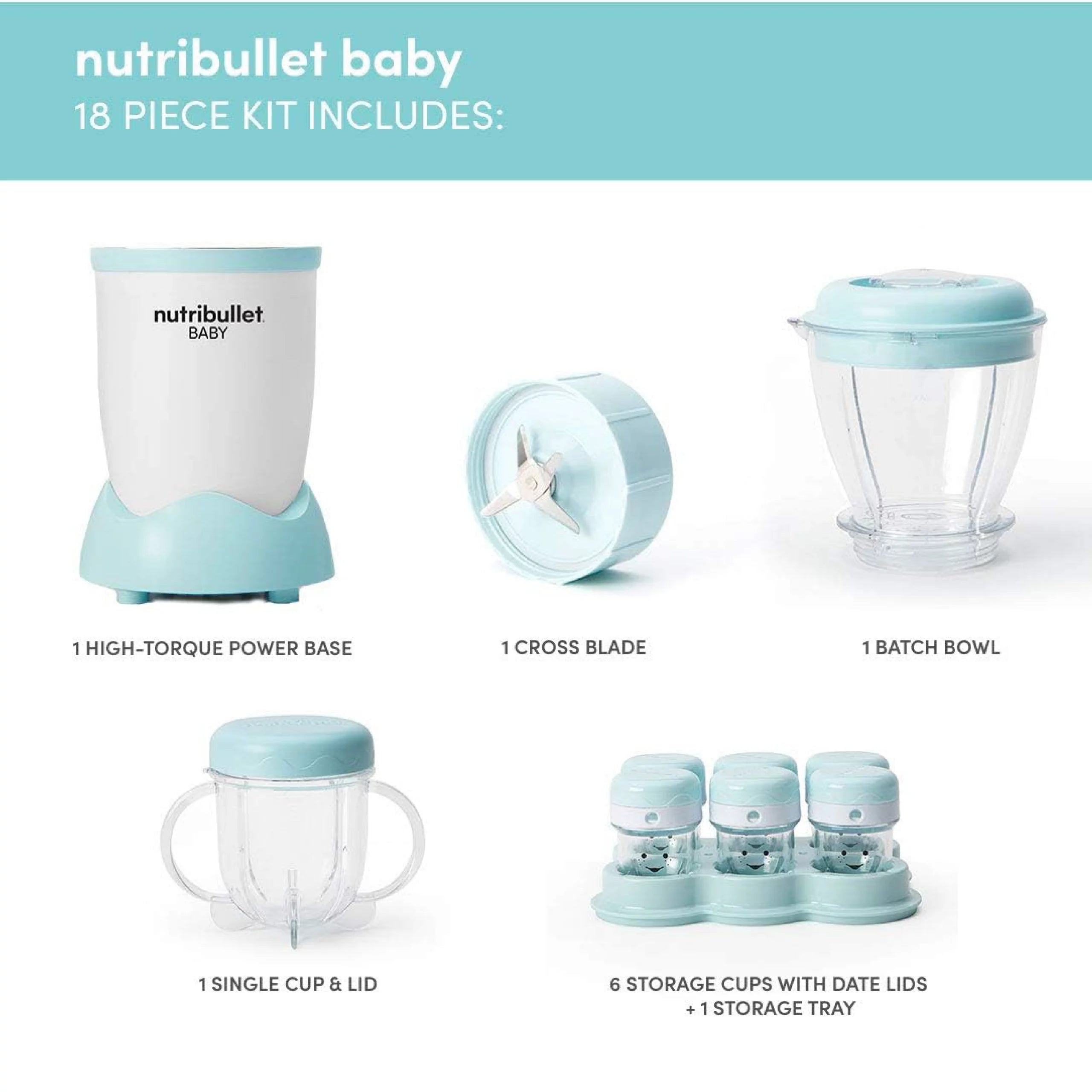 Nutribullet Baby 200W / 12Pcs - Blue