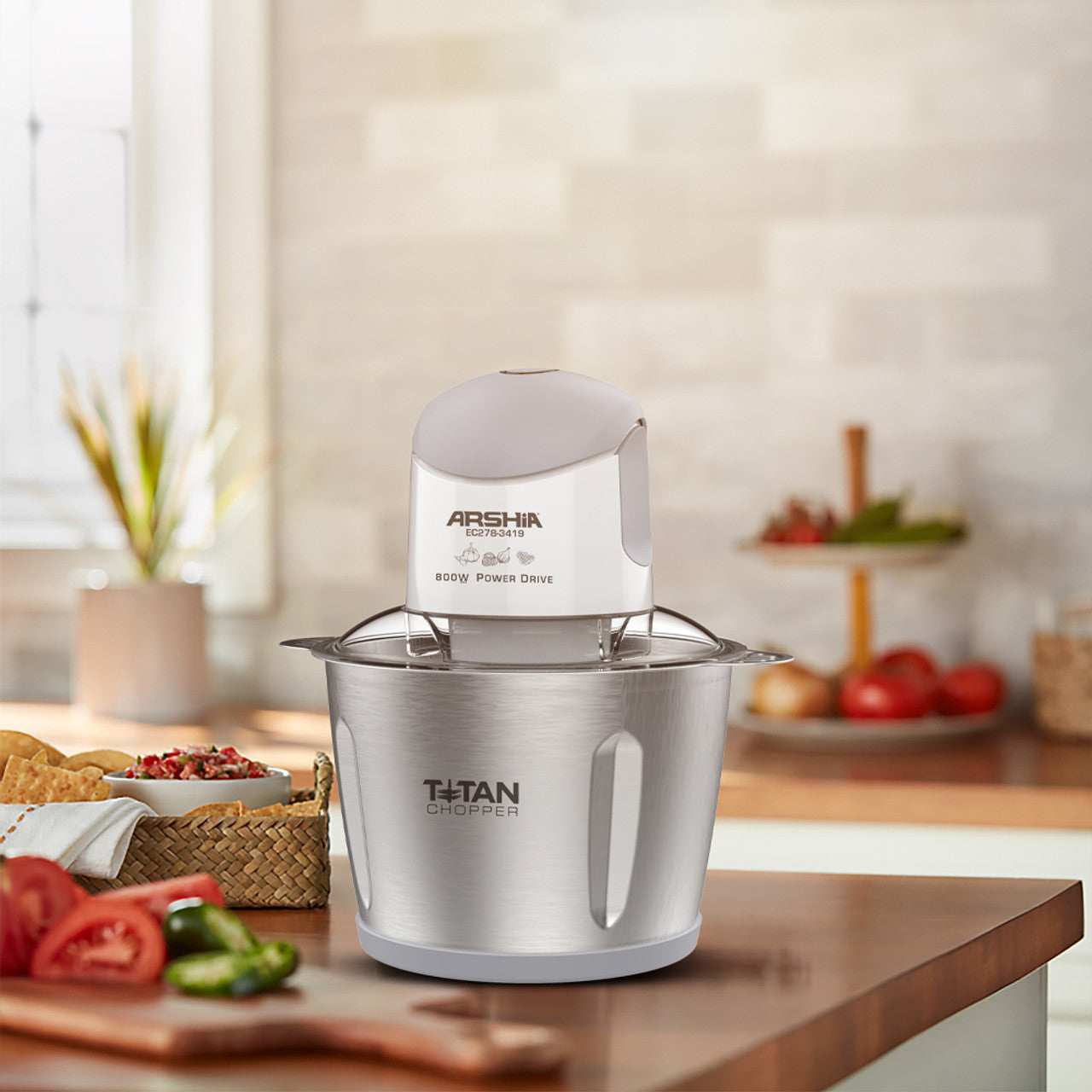 Arshia Electric Chopper 3L – 800W Power | Sharp & Durable