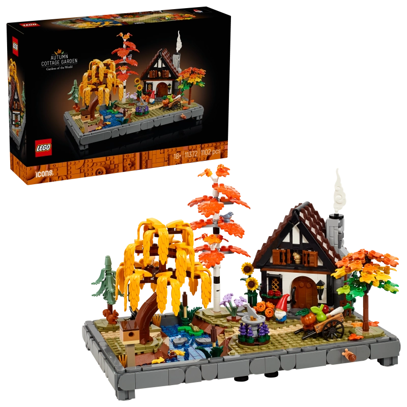 LEGO Icons Autumn Cottage Garden – 1102 Pieces | Set 11372
