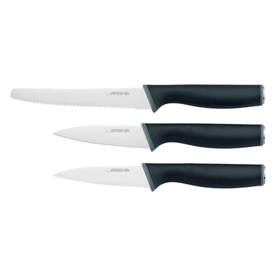 Arshia 3-Piece Kitchen Knife Set – High-Quality Stainless Steel with Ergonomic Non-Slip Handles