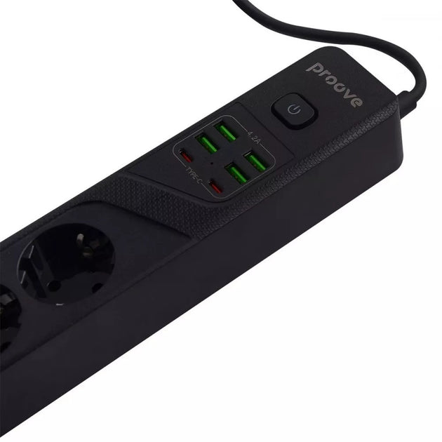 Proove P-04 Power Strip with 4 Sockets 4 USB & 2 Type-C 2M