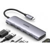 محول UGREEN USB-C متعدد المنافذ بدعم 4K وPD وشبكة RJ45
