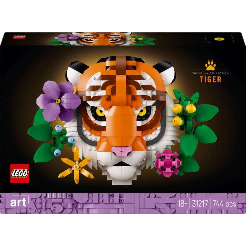 LEGO Art The Fauna Collection – Tiger | 744 Pieces | Set 31217