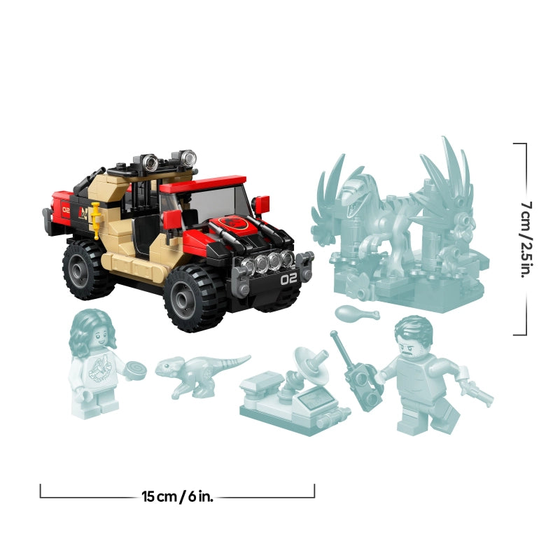 LEGO Jurassic World Raptor Off-Road Escape – 285 Pieces | Set 76972