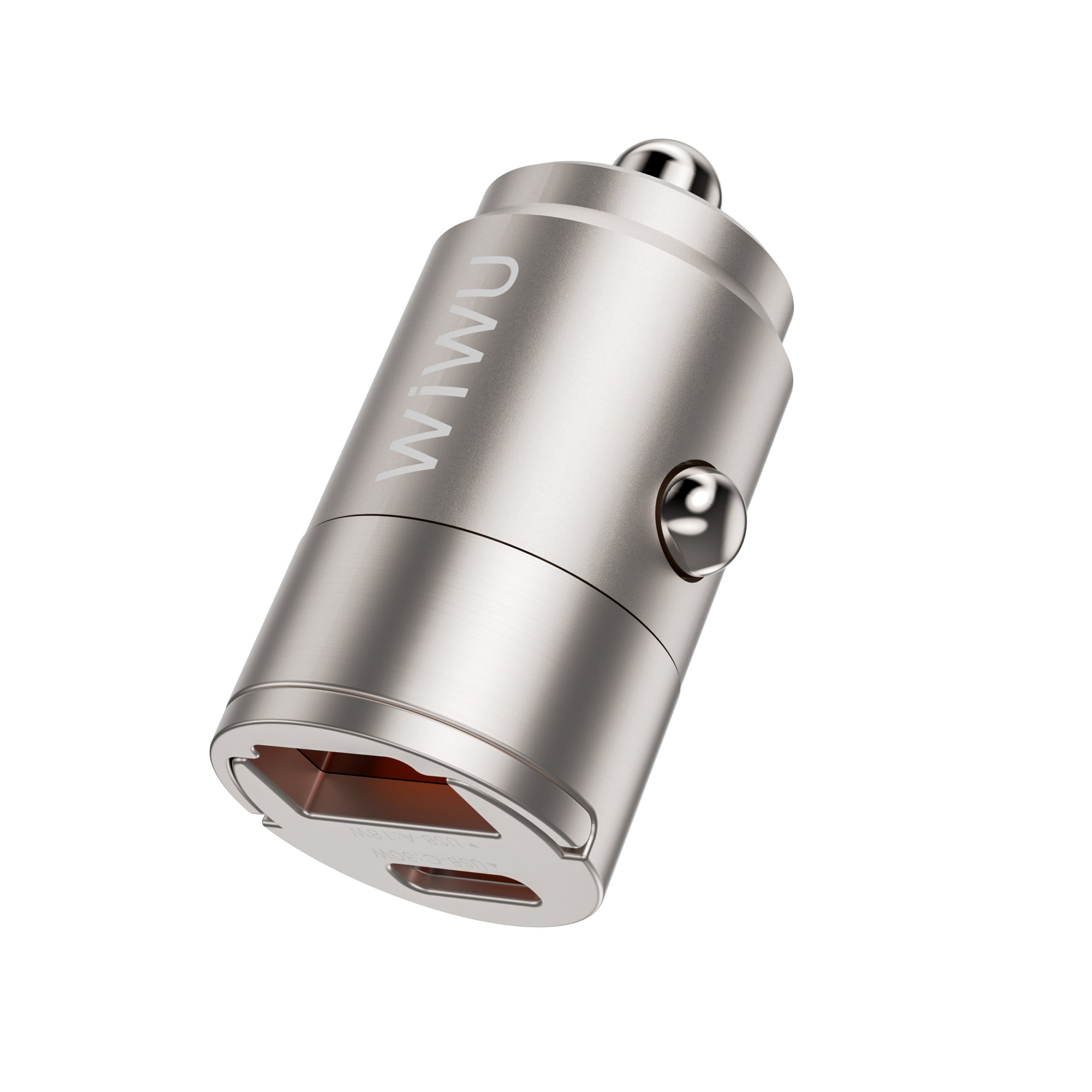 WIWU Nano A & C 30W Fast Car Charger Wi QC028 - Titanium