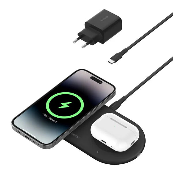 Belkin BoostCharge Pro 2-in-1 Wireless Charger - Black