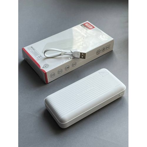 باور بانك XO PB302 20000mAh بشاشة LED – أبيض
