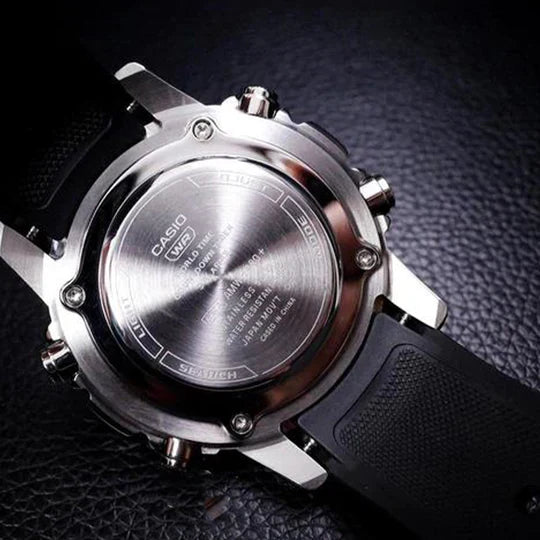 Casio AMW-880-1A  Black Rubber Black Dial for Men