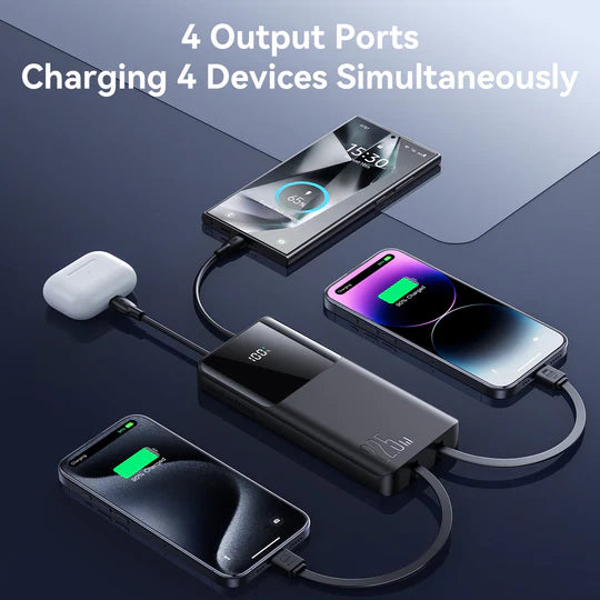 JOYROOM JR-PBF19 10000mAh Power Bank with Display & Cables