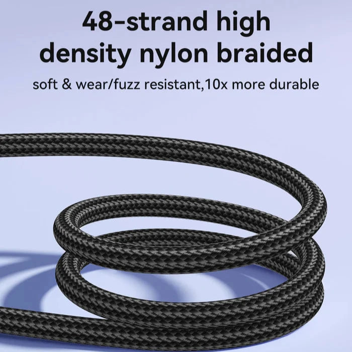 Joyroom 60W Fast Charging Data Cable, Durable & Flexible - Black & Clear