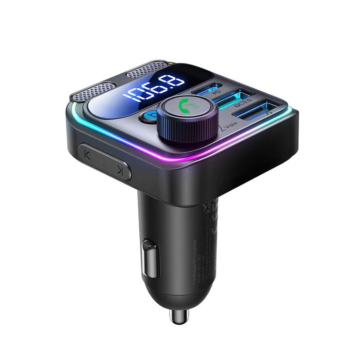 Joyroom 48W Dual-Mic Car FM Transmitter - Black