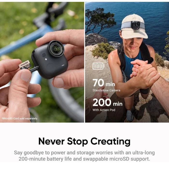 كاميرا Insta360 GO Ultra صغيرة الحجم