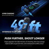 Insta360 X5 Essentials Bundle | X5 Camera + Extra Battery + 114cm Invisible Selfie Stick