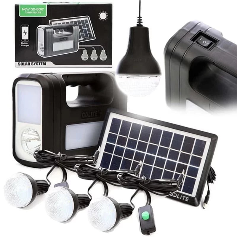 GDLITE Solar Lighting System Kit - Black
