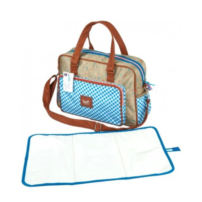 Princess Travel Lief Diaper Bag + Changing Mat, Blue Color
