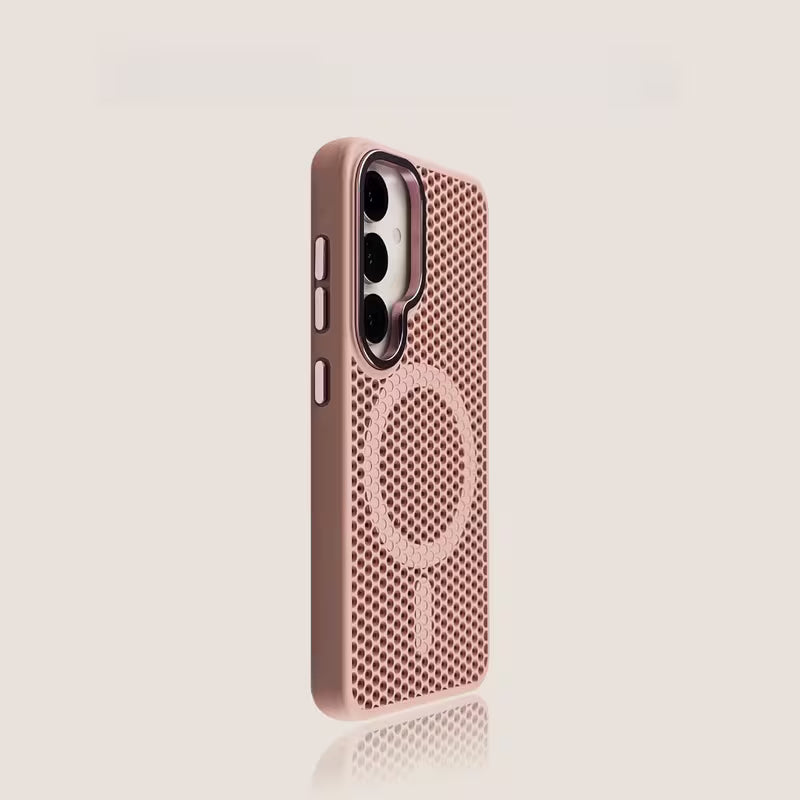 Black Honeycomb Heat Dissipation Magnetic Case for Samsung Galaxy S25 Ultra