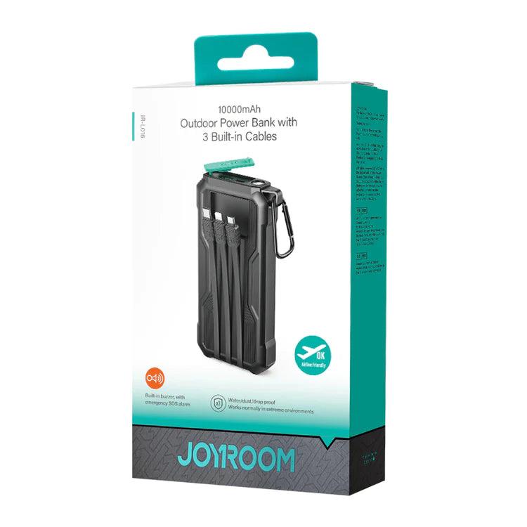 Joyroom 10000mAh Power Bank with Built in 3 in 1 Cables 2.4A - Black