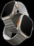 UNIQ Revix Reversible Magnetic Apple Watch Strap 49/45/44/42mm - Ash Grey/ Dove White